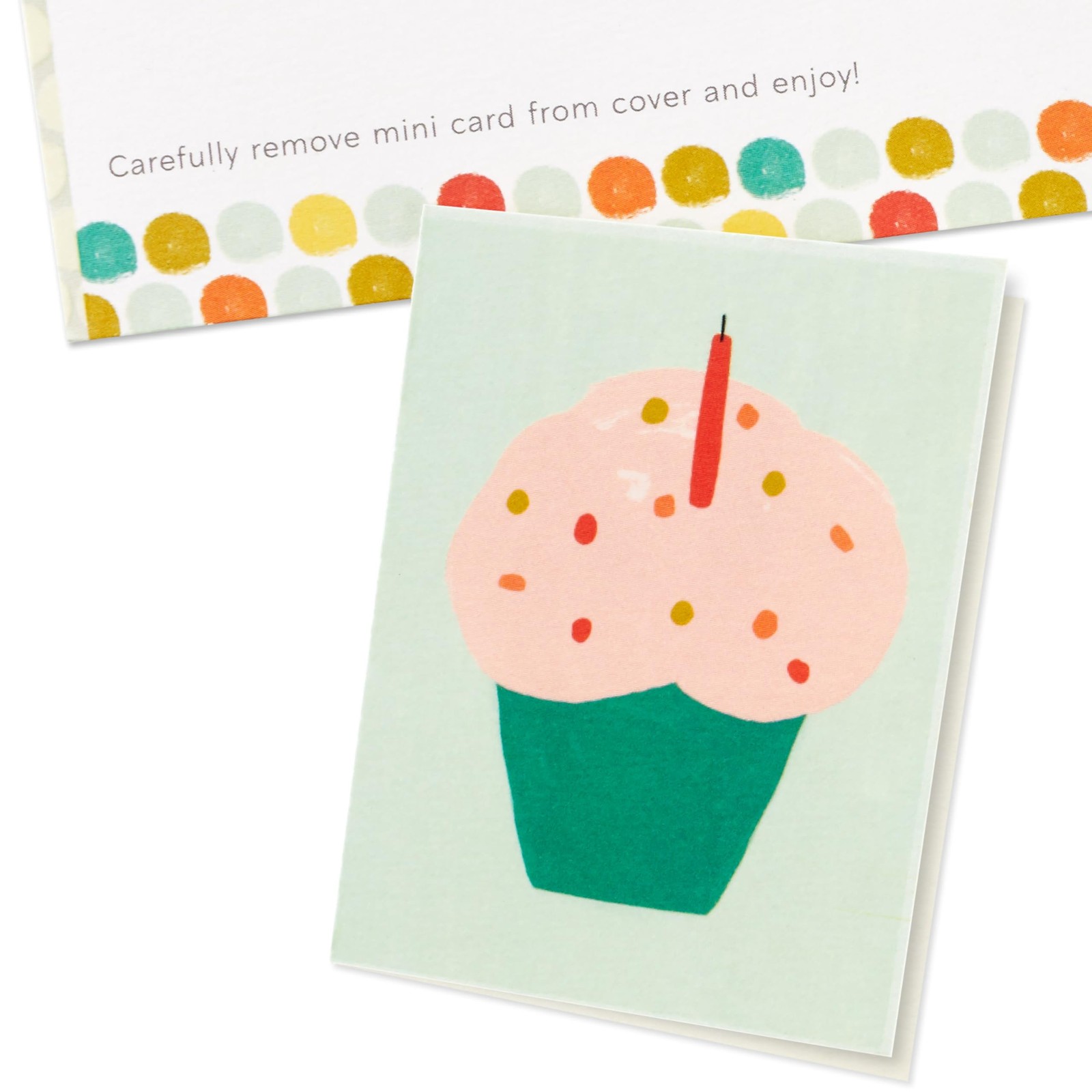 Hallmark Birthday Card (Puppy in a Party Hat) 5×7.2 inches, Green