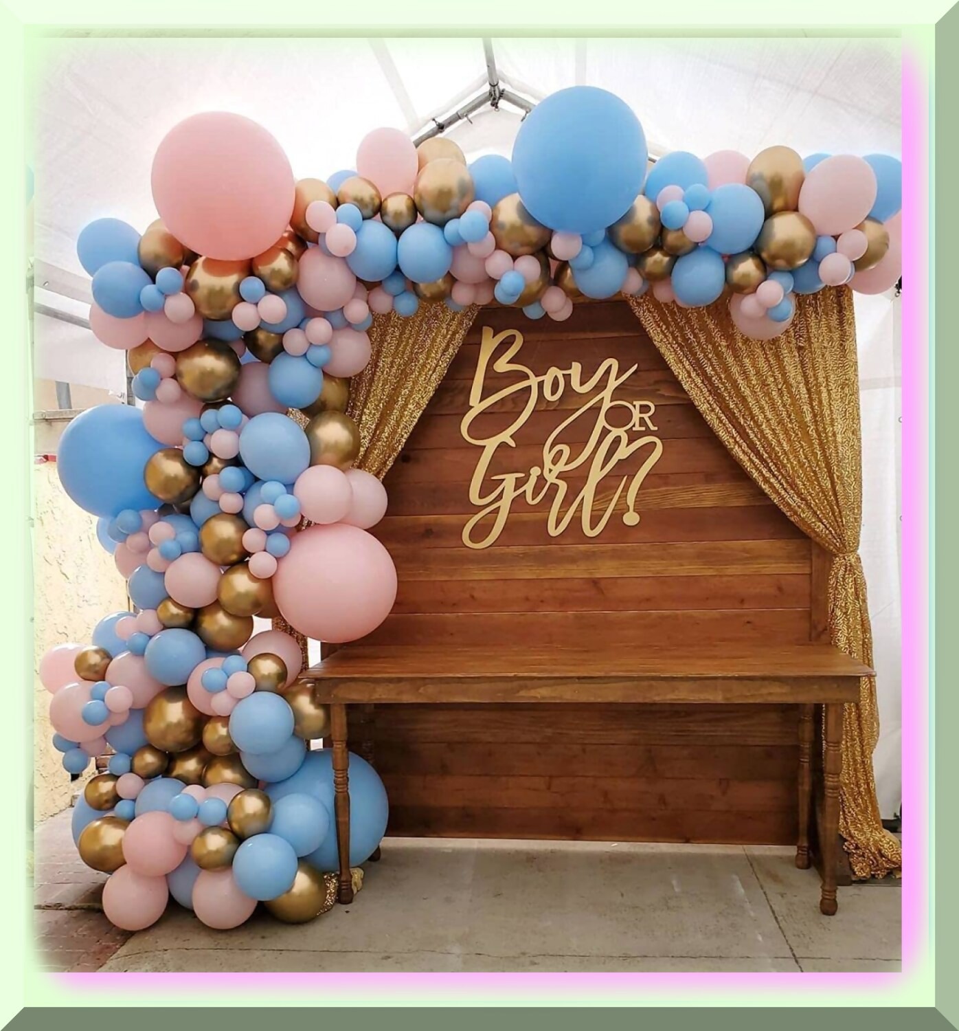 135-Piece Metallic Gender Balloon Garland Kit