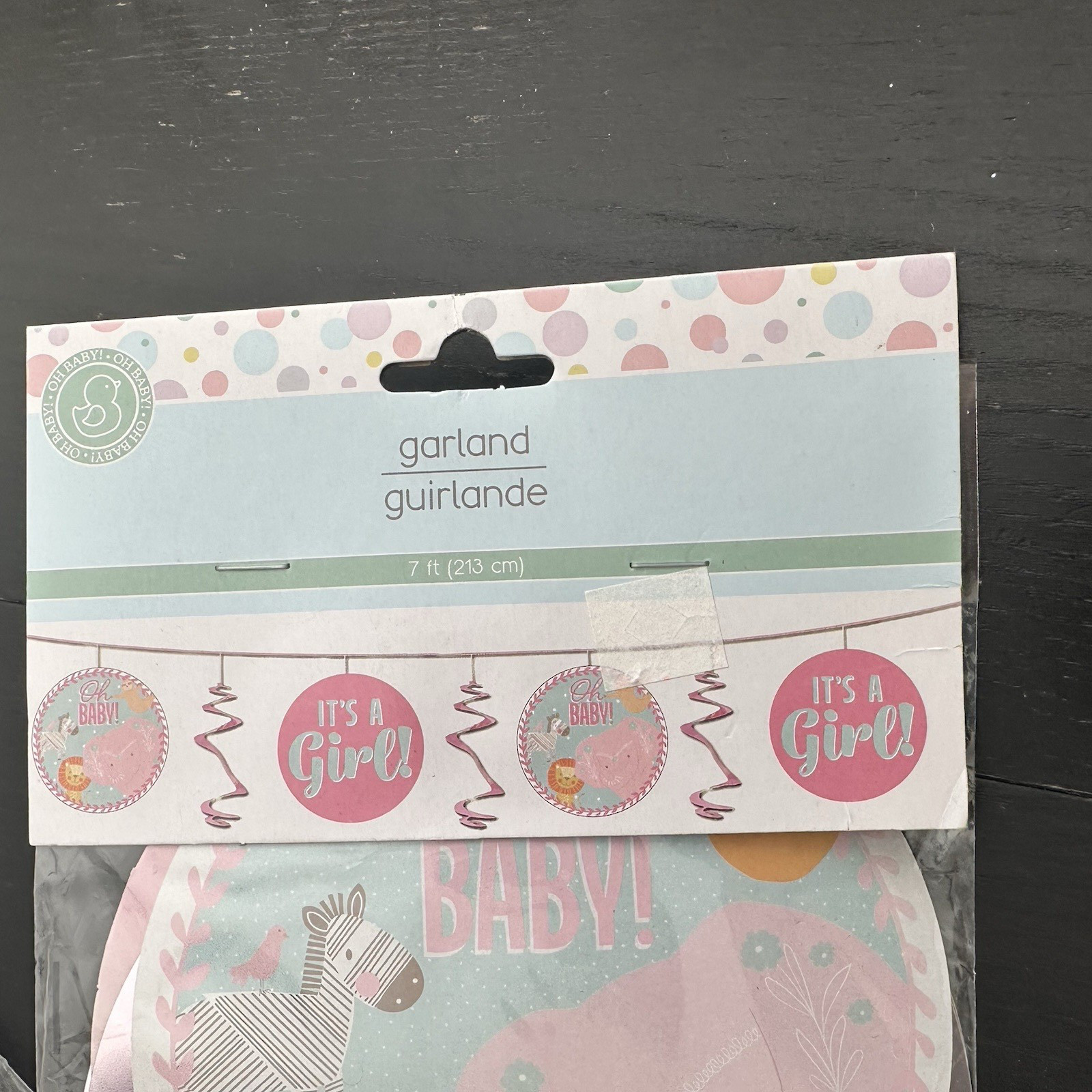 It’s a Girl Baby Shower Party Set Jungle Safari Animals Plates Napkins Banners