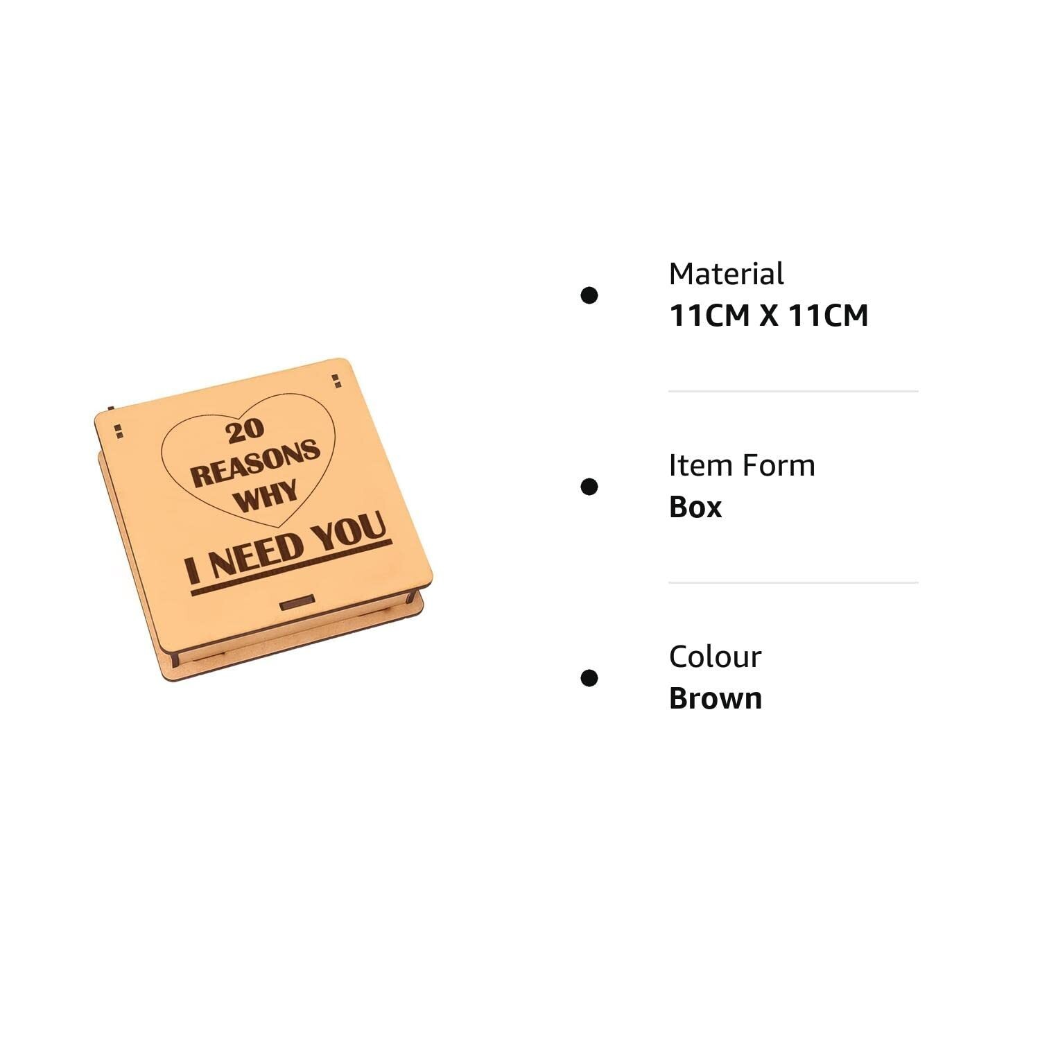 20 Reasons Why I Need You Message Box Gift For Anniversary Birthday And Loveable
