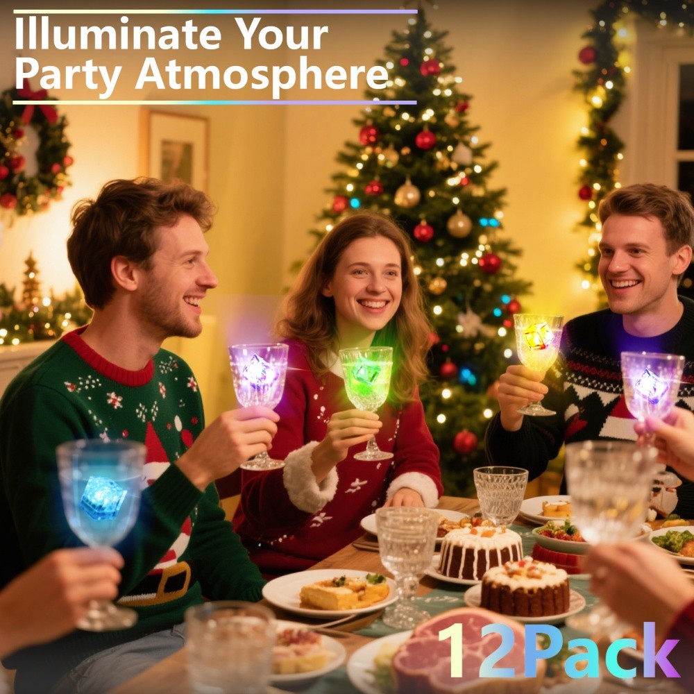 Waterproof LED Light Up Ice Cubes for Bar Wine Wedding Swimming Pool Decoration