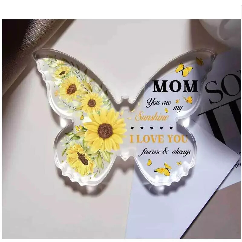 Gifts Mum Birthday Party Mother Acrylic Plaque Desk Keepsake Sunflower Sunflower