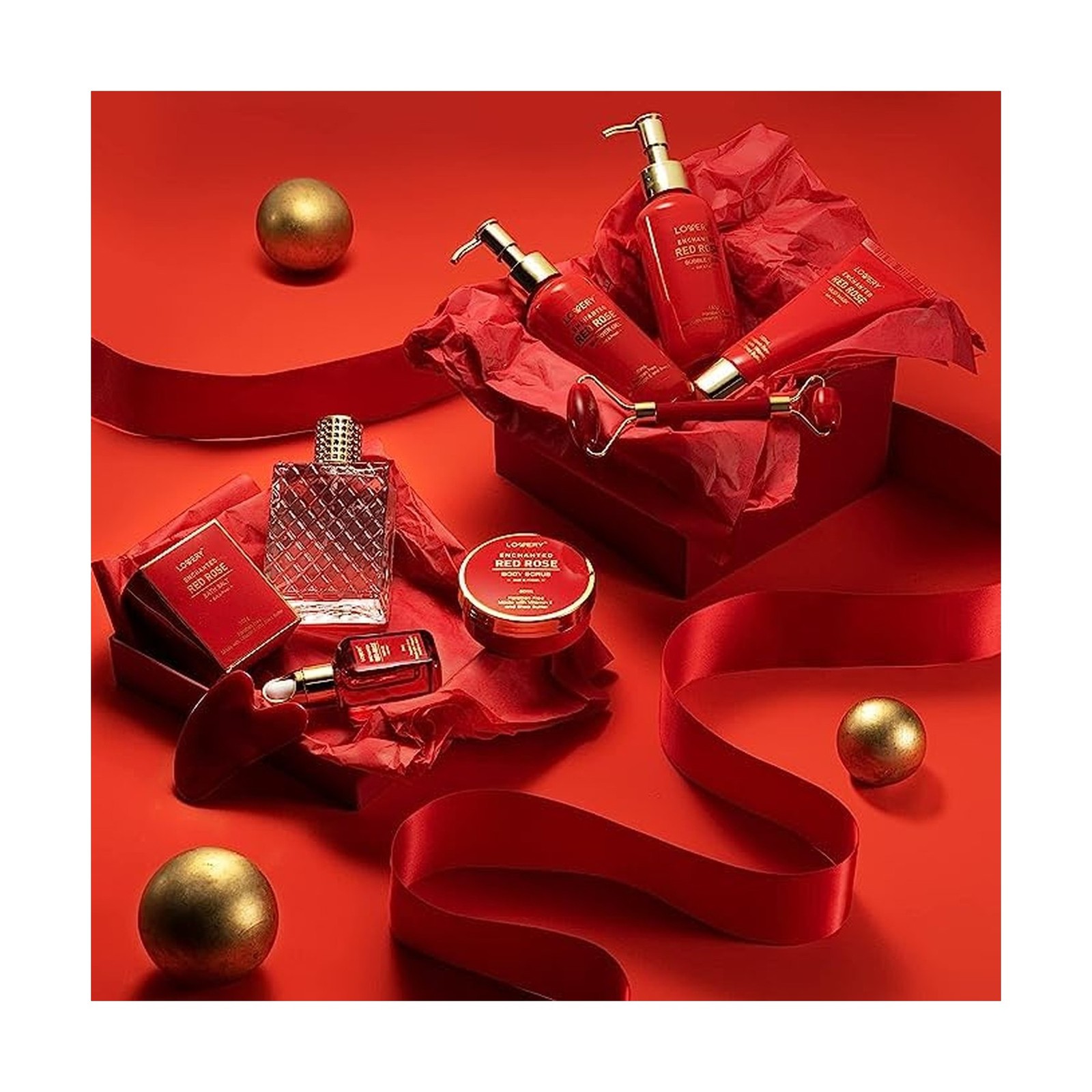 Anniversary Gifts for Her, Red Rose Spa Gifts for Women, Bath and B… Fast Ship