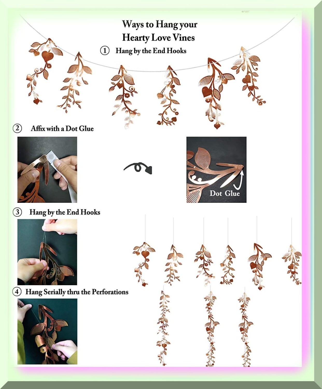 Rose Gold Leaf Decorations for Celebrations