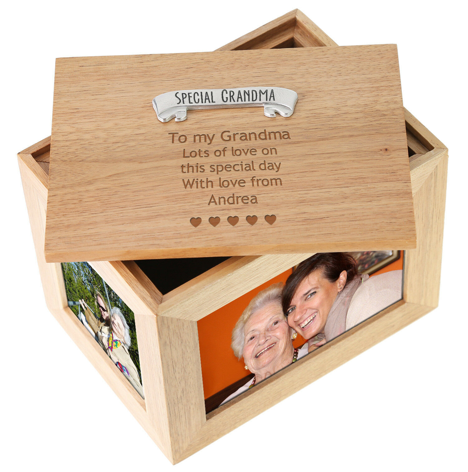 Special Grandma Engraved Large Oak Keepsake Box 60 70 80 90 Birthday Gift Idea