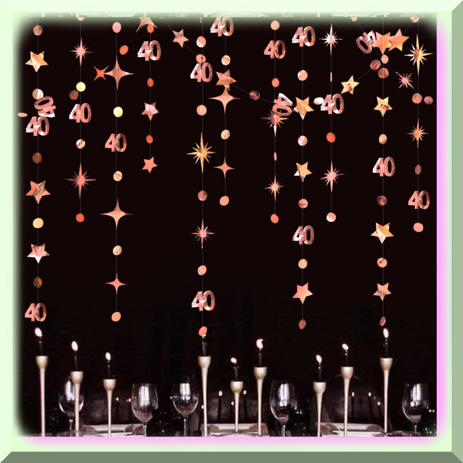 Rose Gold 40th Birthday Celebration Kit