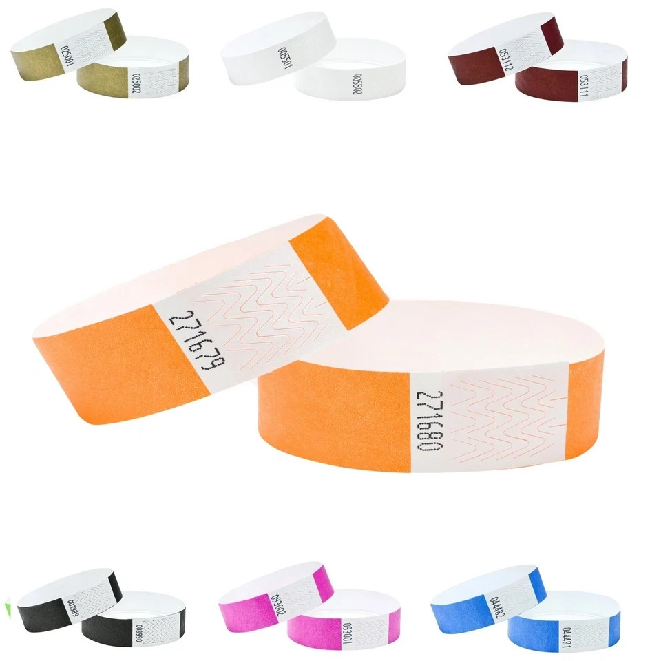 Custom Paper Wristbands Events Security Paper Bracelets Personalise Event Club