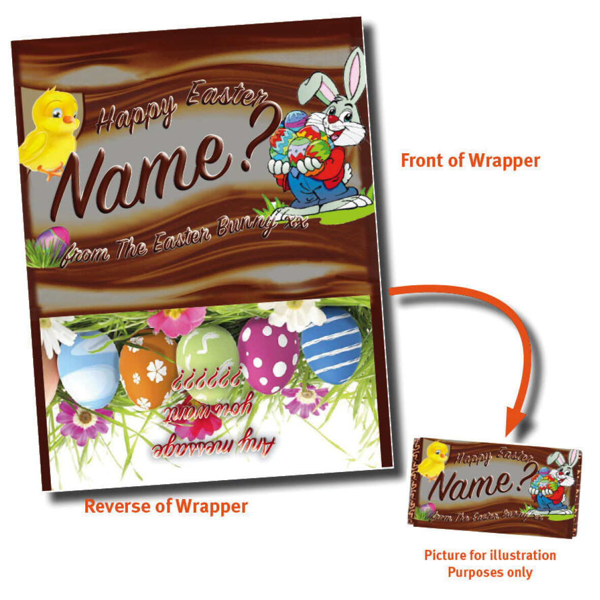 CHRISTMAS PERSONALISED CHOCOLATE BAR WRAPPER fits Galaxy 110g VARIOUS GIFT IDEA
