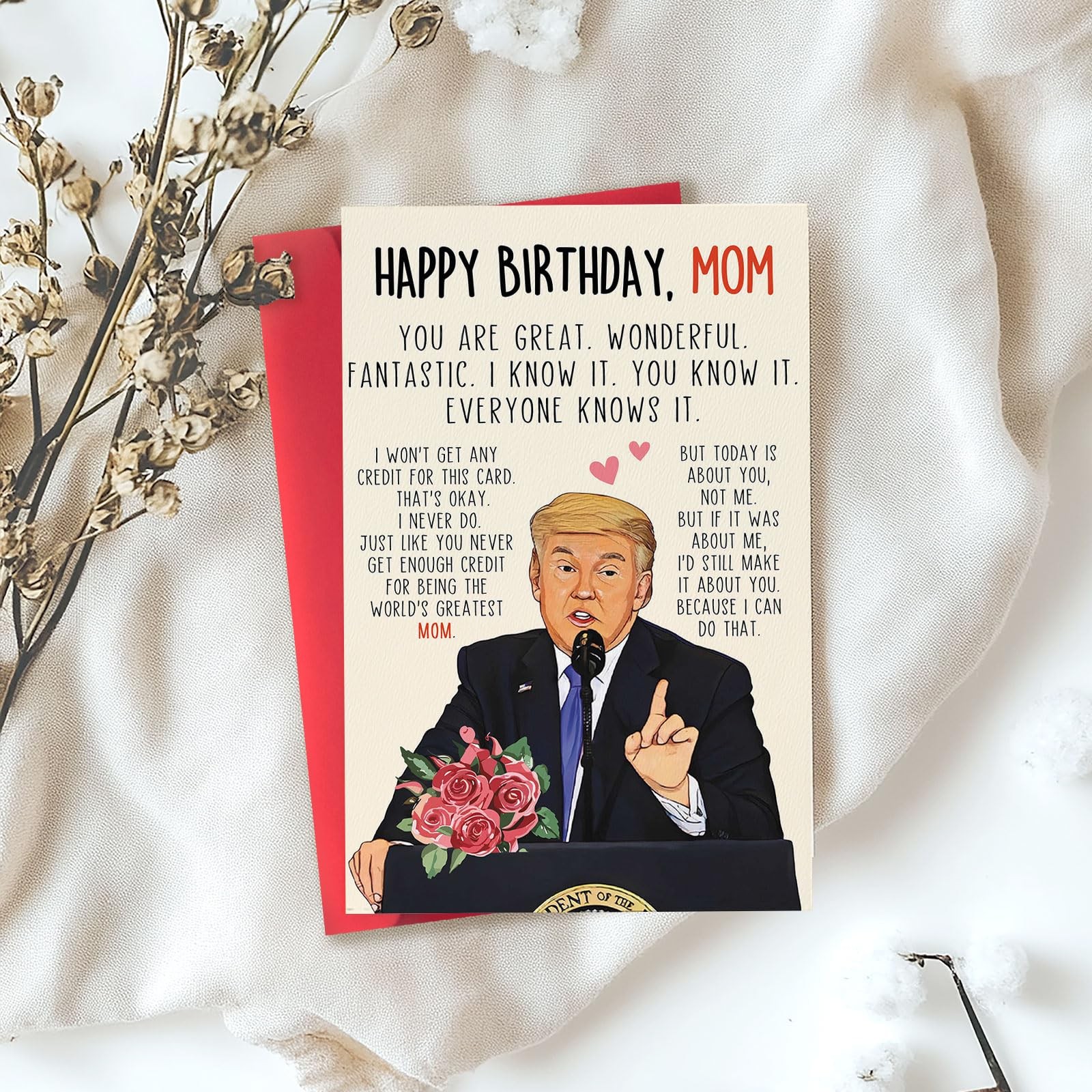 ACHICGIRL Funny Mom Birthday Card Gift From Son Daughter, ACH-135, ACH-135