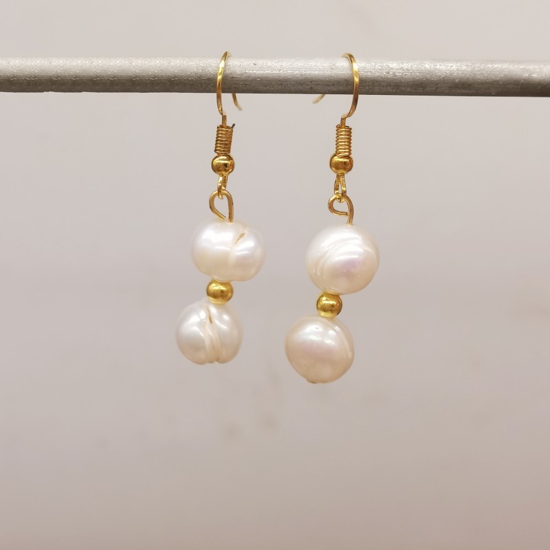 9-10mm White Natural Freshwater Pearl Necklace Bracelet Earring 18/7.5″ Gift