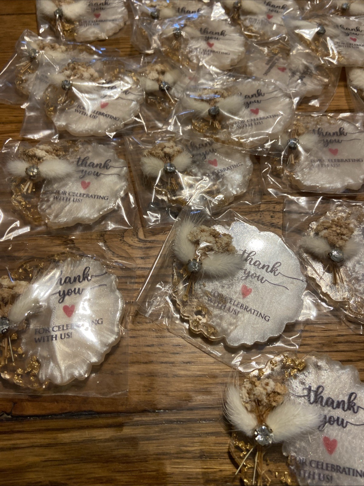 20 Wedding Favors for Guests Thank You Resin Magnets, Party Souvenir Gifts