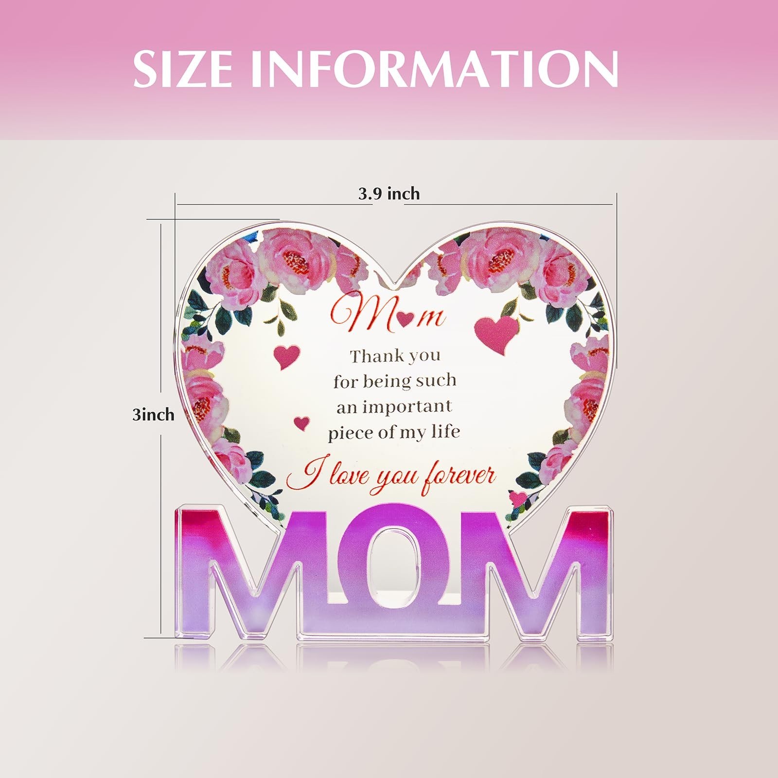 Mother’s Day Gifts for Women Birthday Gifts for Mom Engraved Acrylic Presents…