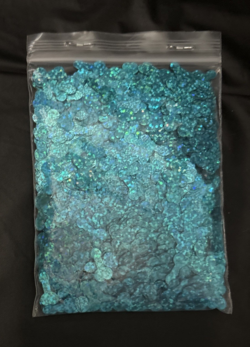 Shimmering Blue Metallic Penis Confetti Naughty Funny Bachelorette Party Decor