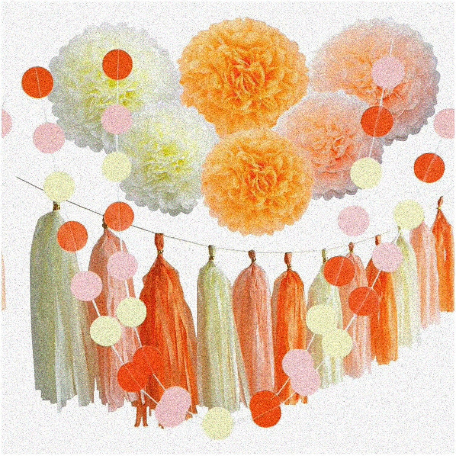 Vibrant Orange Fall Hanging Decorations for Events