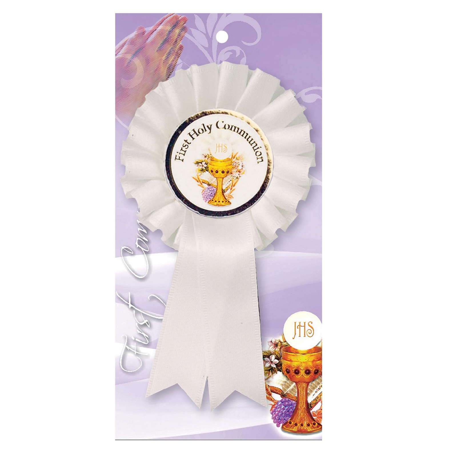 White Rosette Badge First Holy Communion C1903
