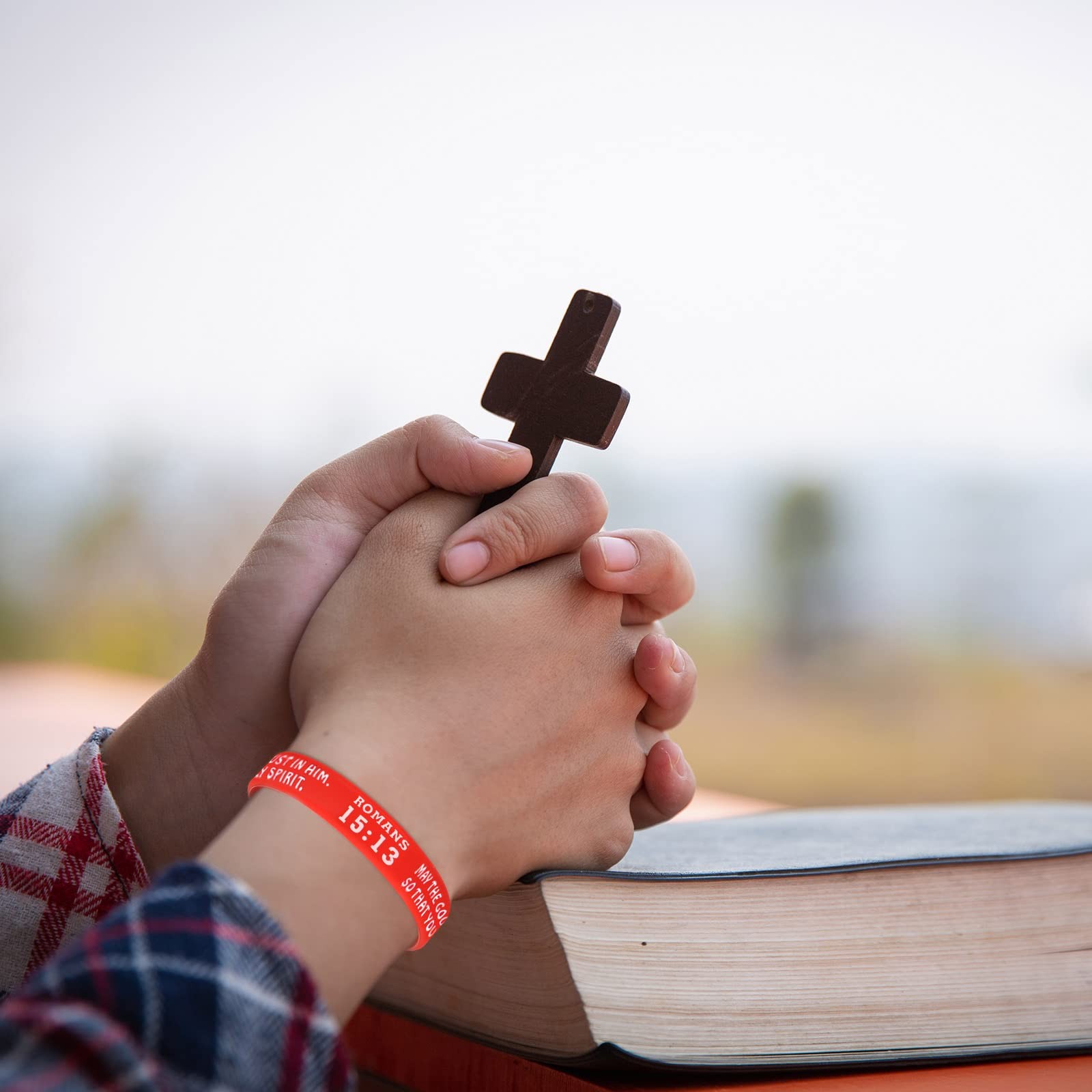 48 Pcs Bible Verse Rubber Bracelets Christian Scripture Silicone Wristbands
