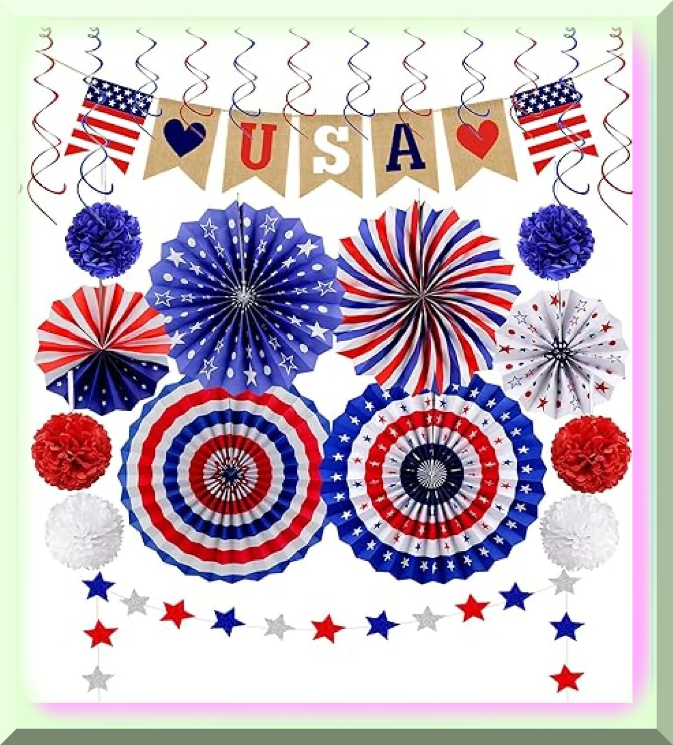 Patriotic Celebration Kit 26 Pieces Decorations