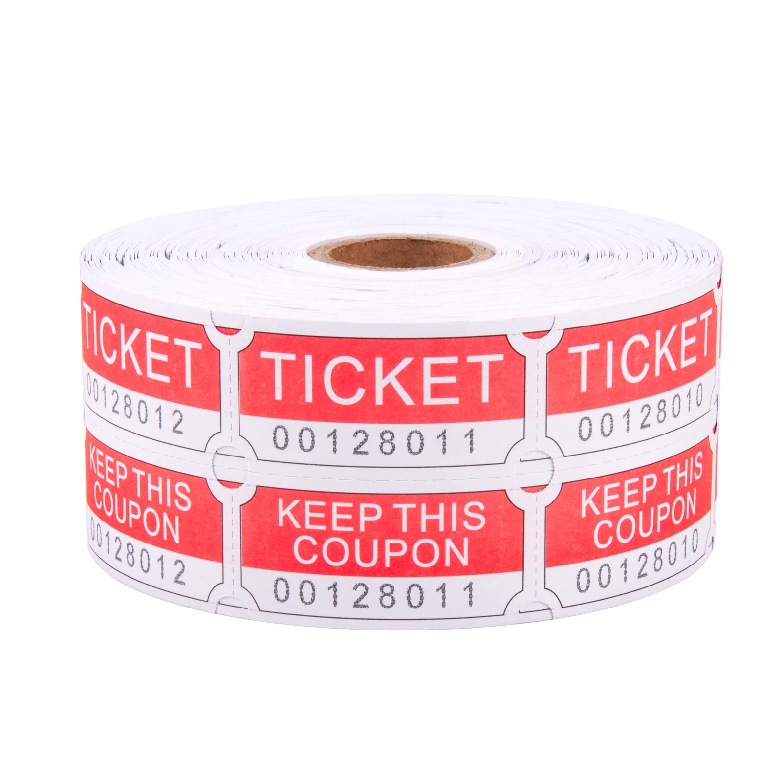 1000 Pcs Red Double Raffle Tickets Roll for Leisure Movie Watching Events