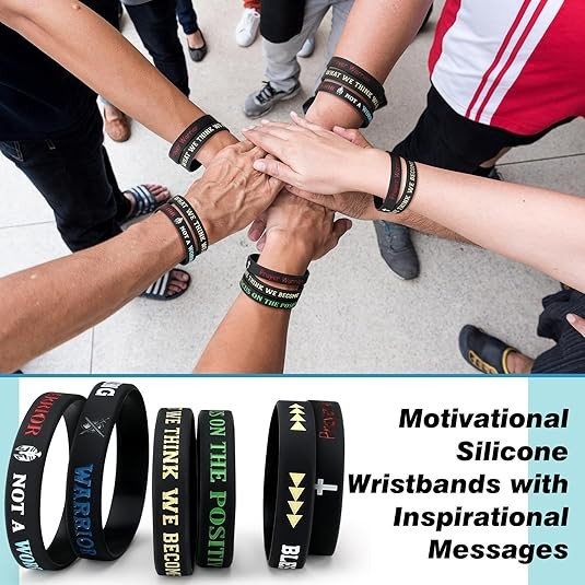 Inspirational Silicone Bracelets Rubber Bands Wristbands