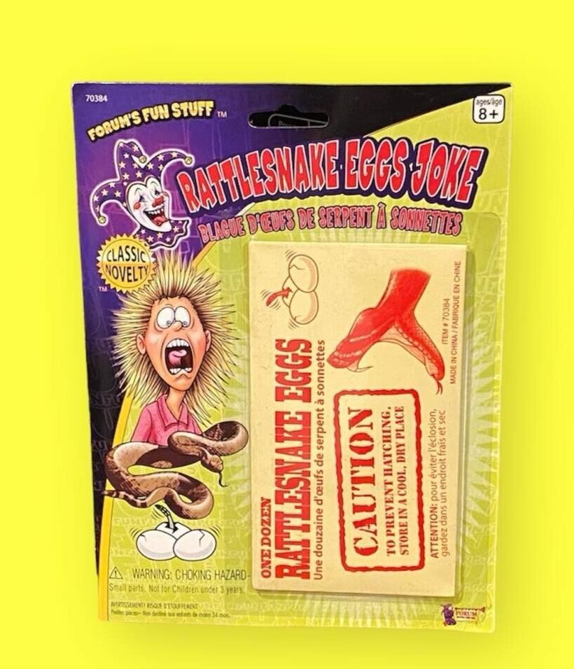 1 RATTLESNAKE EGGS JOKE Envelope – GIFT GIVING RETAIL PACK – Trick Prank Gag