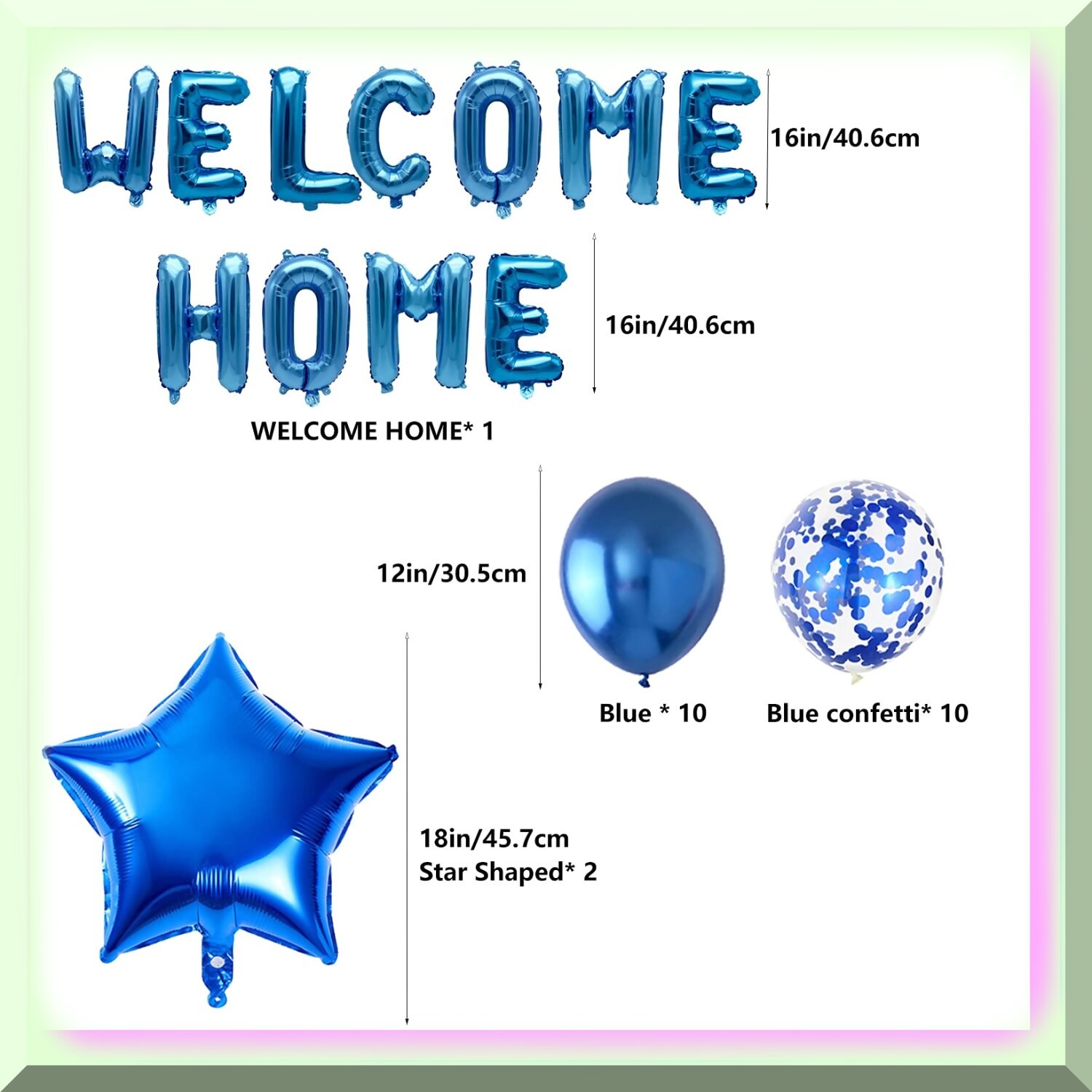 Homecoming Balloon Set with Letter and Star Shapes