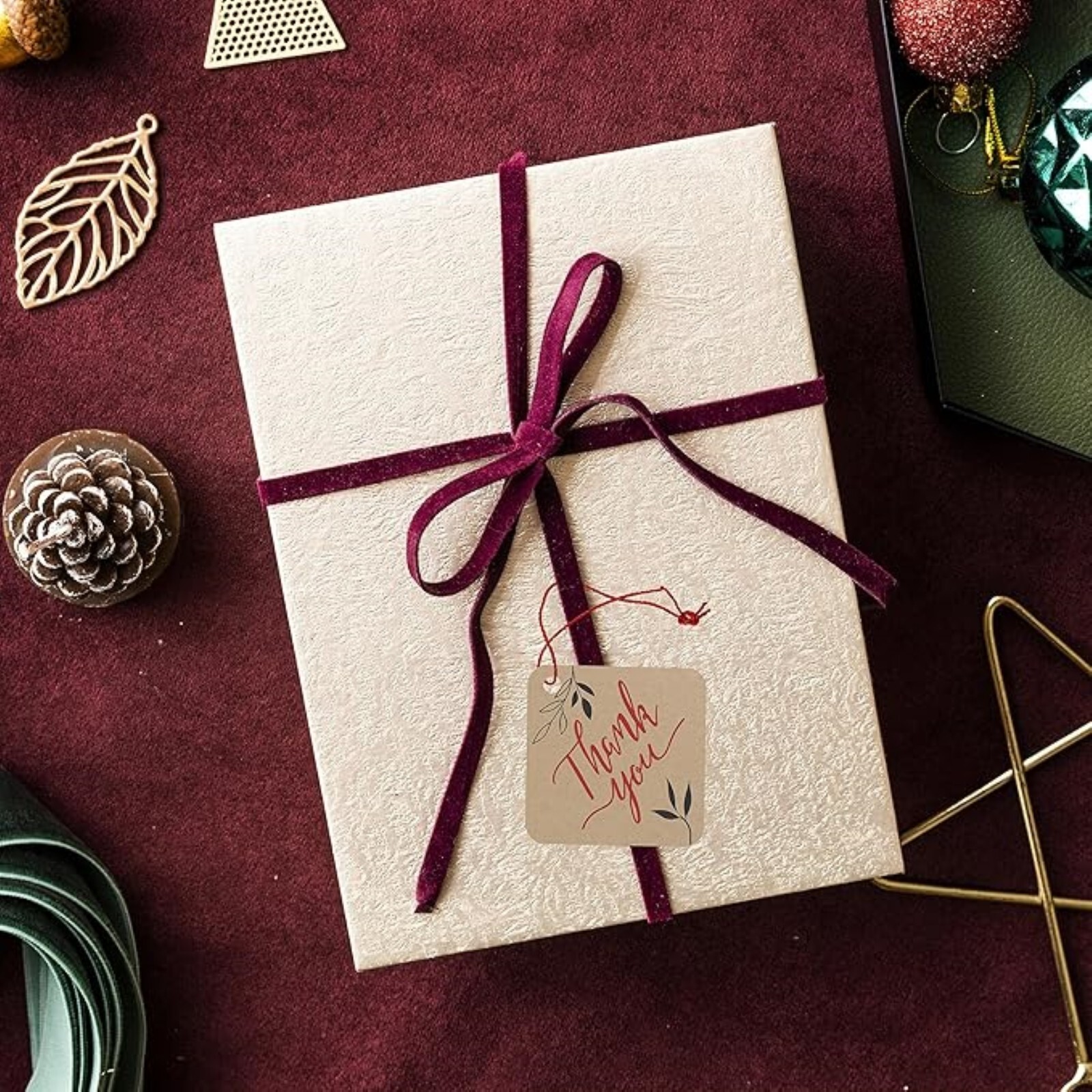 Personalized Kraft Tags with Thread | Thank You Tags For Customer Order
