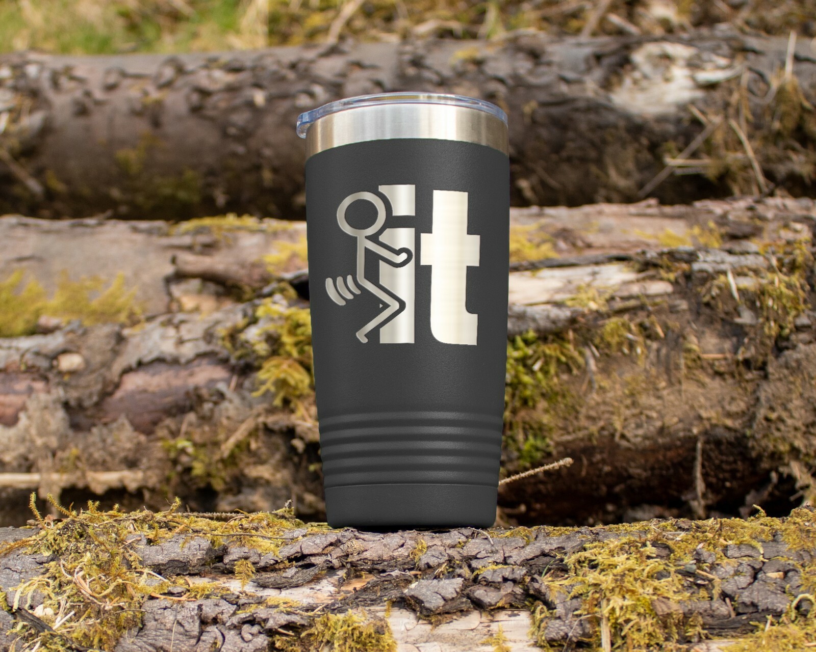 Coffee Tumbler F#@K IT Funny 20 oz. Stainless Steel Travel Tumbler – Black