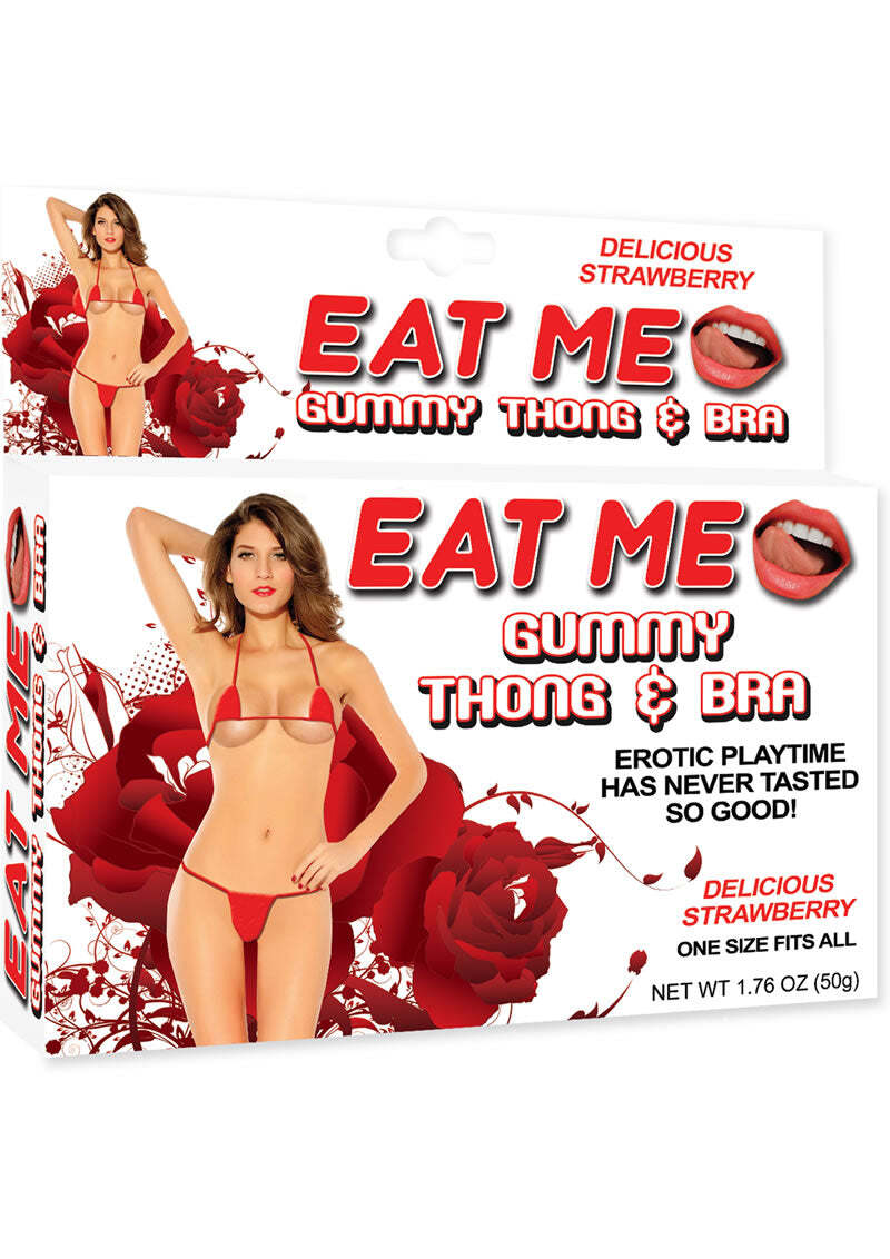 Eat Me Gummy Thong and Bra – Strawberry
