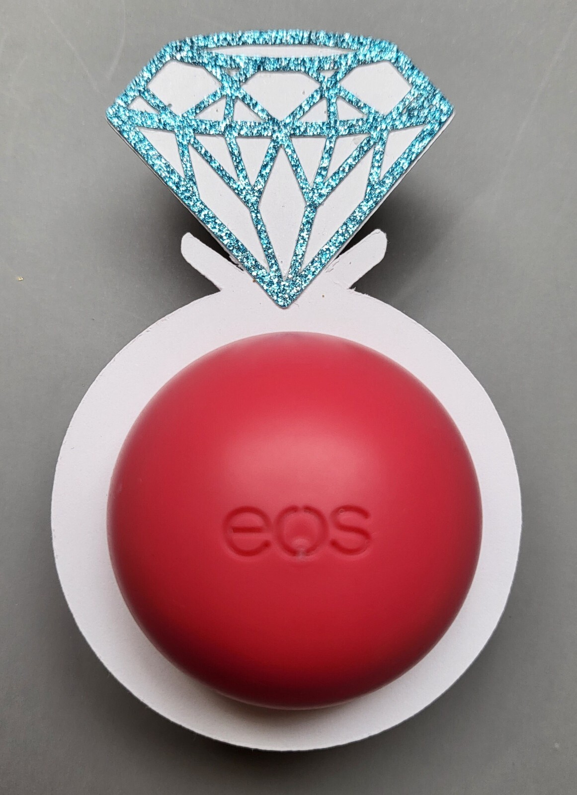 Set of 12 Diamond Ring Bridal Shower/EOS Lip Balm Holders (6 colors – U PICK!)
