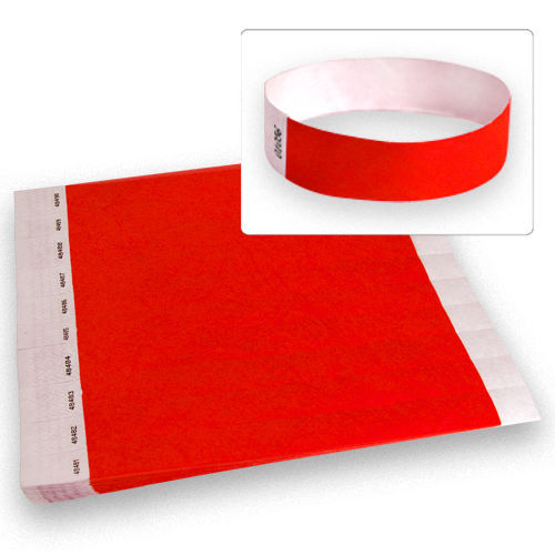 100, 500, 1000 Count – 3/4″ Paper Armbands-Choose Your Color – Clubs, ID Bands