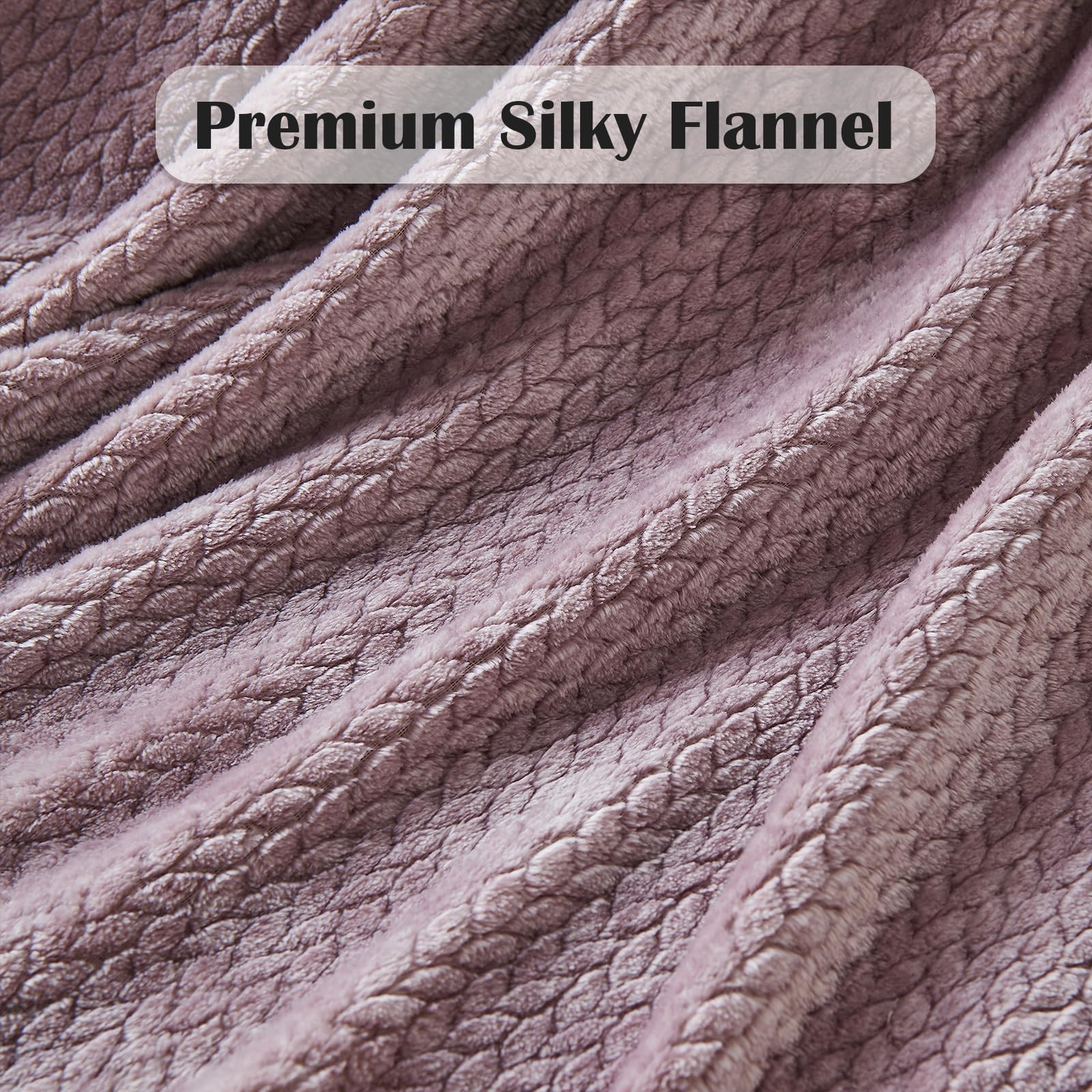 NEWCOSPLAY Super Soft Throw Blanket Light Purple Premium Silky Flannel Fleece…