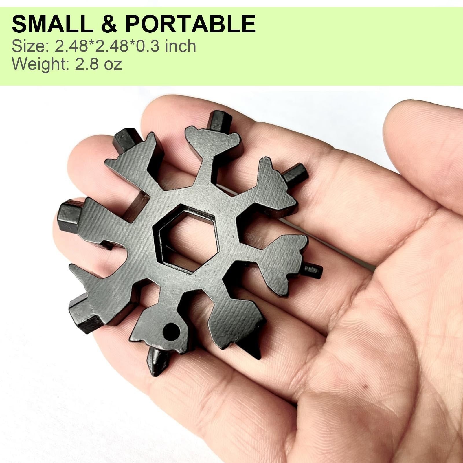 CUXIXA Stocking Stuffers for Men, 18 in 1 Snowflake Multi Tool, Stainless Ste…