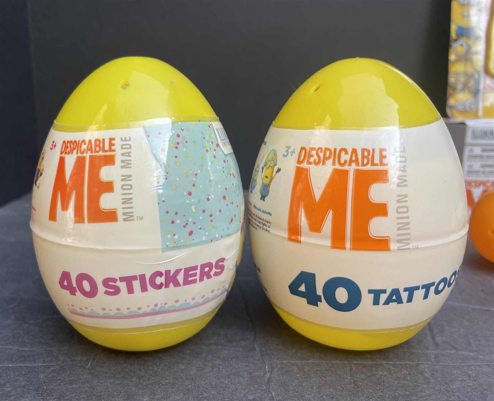 Easter Basket Lot: Minions Egg Racer Car*Tattoos*Stickers*Eraser + Fillable Eggs