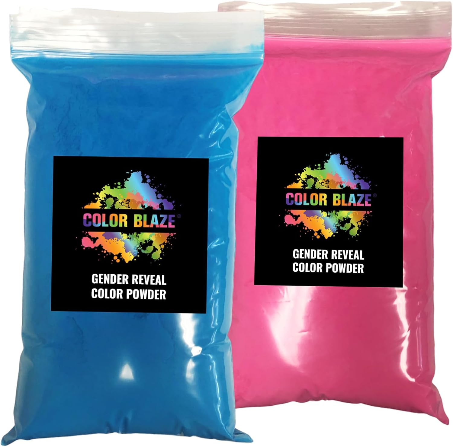 Gender Reveal Powder Pack of 2 Bags 1lb Blue & Pink for Color Toss Burnout