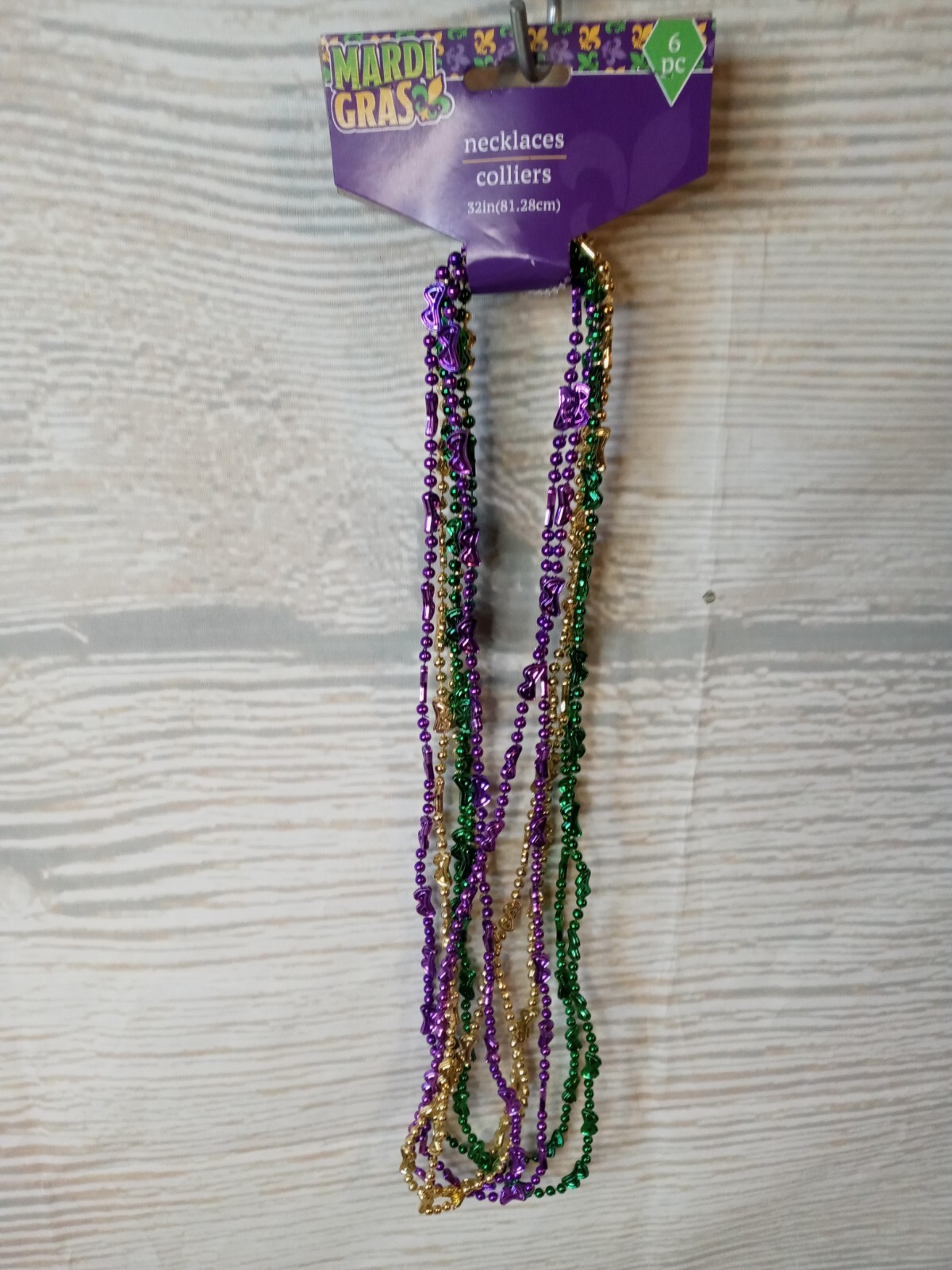 New! 6 Mask Mardi Gras Beads Necklace Motorcycle Bike Rally Throw Bead Party