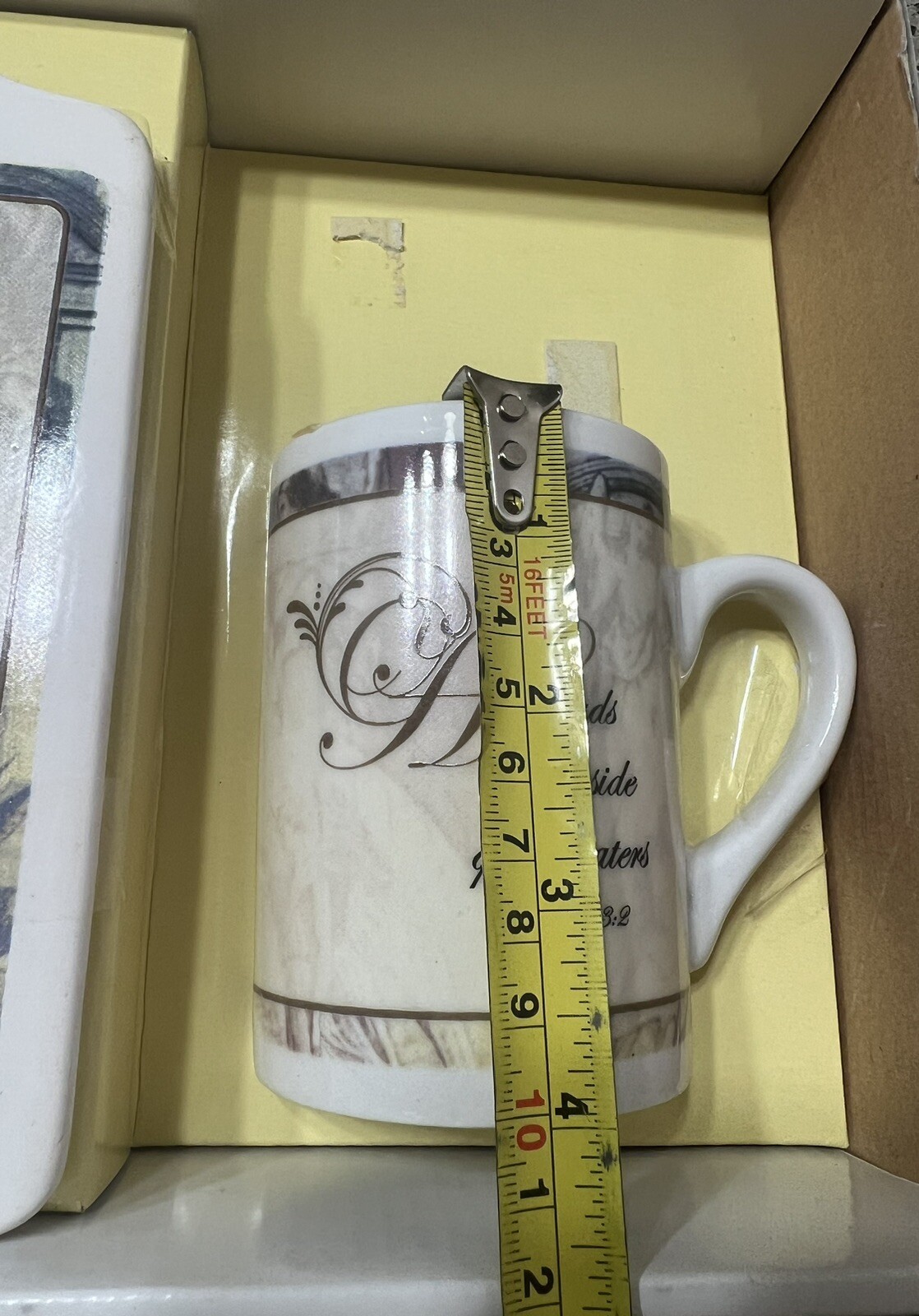 Daily Blessing Gift Set With Coffee Cup & Ceramic Wall Plaque Psalm 23:1-6