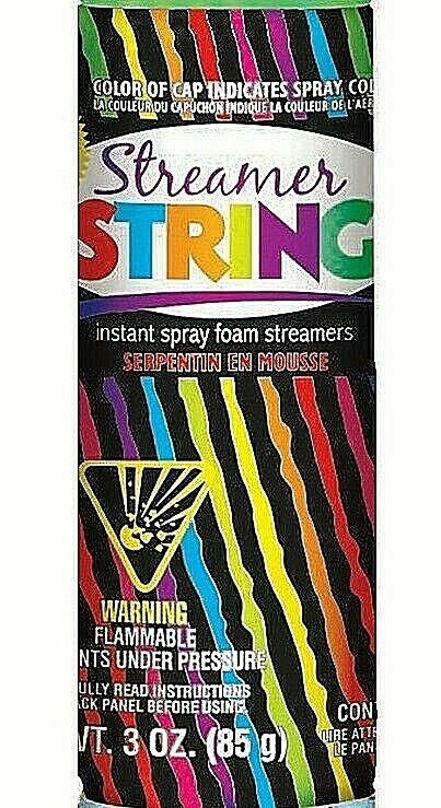 Party Streamer String Spray GREEN Silly String Prank Gag Crazy Fun Spray New