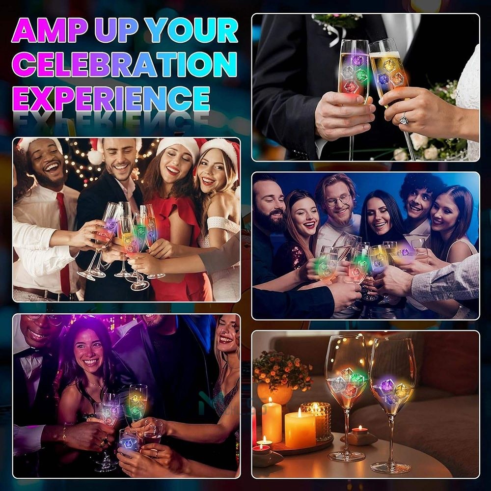 ICE CUBES LEDS light up 24 – 120 Multicolor & flash ,drinks parties lowest price