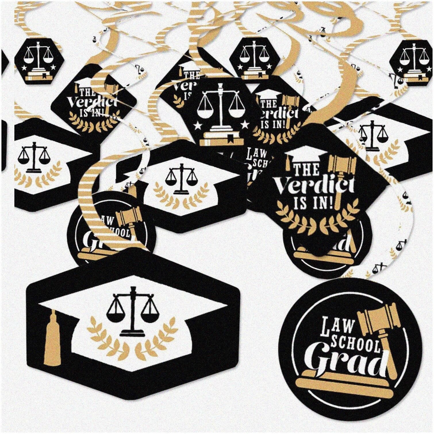 Law School Graduation Hanging Decorations Set