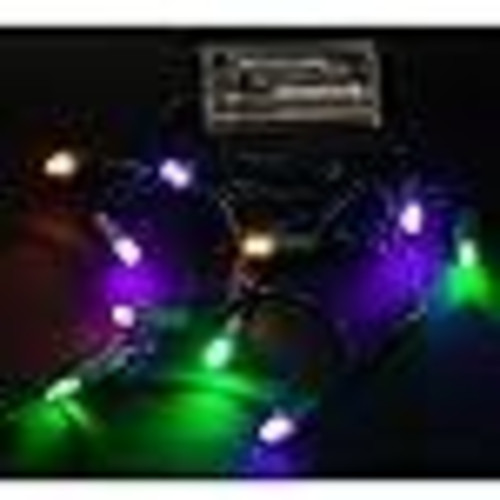 Mardi GRAS LED 20 Lights: LED Purple Green Gold Ornament Fat Tuesday Battery Ope