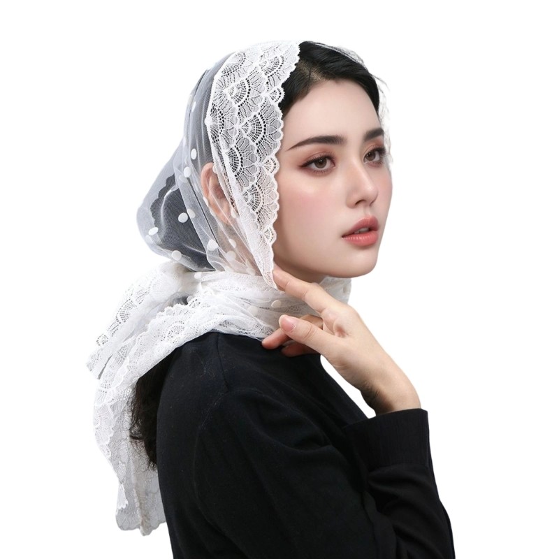 Skin Friendly Polyester Lace Bridal Veil Headwear for Wedding Keepsake Memory