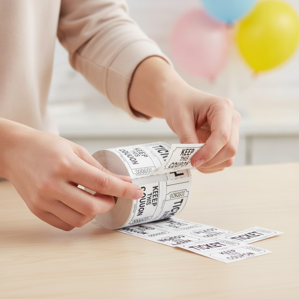 Consecutively Numbered 1000 Raffle Tickets – Cardstock, Ideal for Events