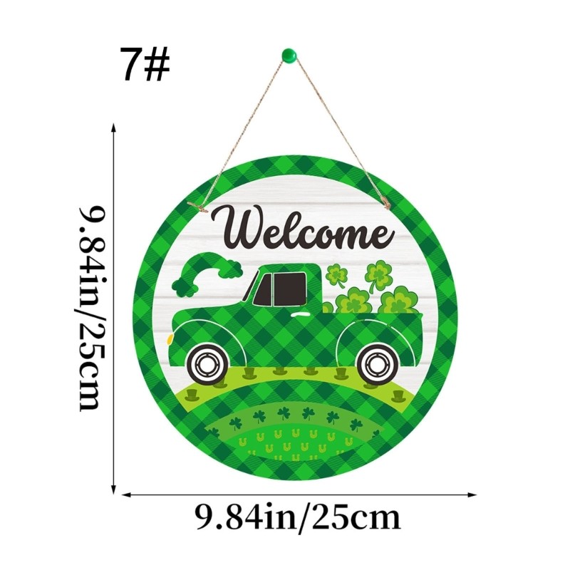 Shamrock Party Sign Welcome Door Sign for Patrick s Day Home and Shop Decors