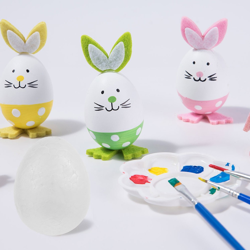 3 Pcs Halloween Christmas Holiday Crafts Foam Egg Easter Decorative Eggs DIY
