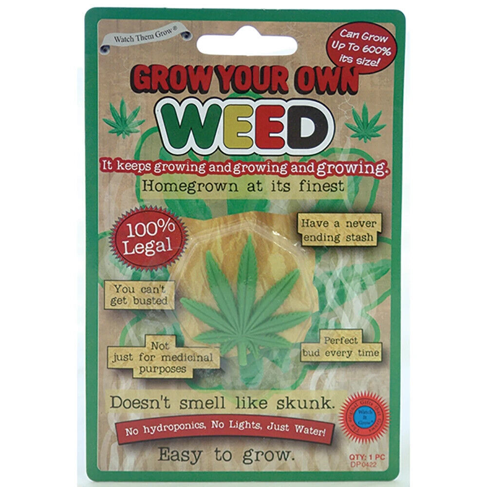 Grow Your Own WEED – Hysterical Pot Leaf Adult Gag Joke Prank Stoner Gift