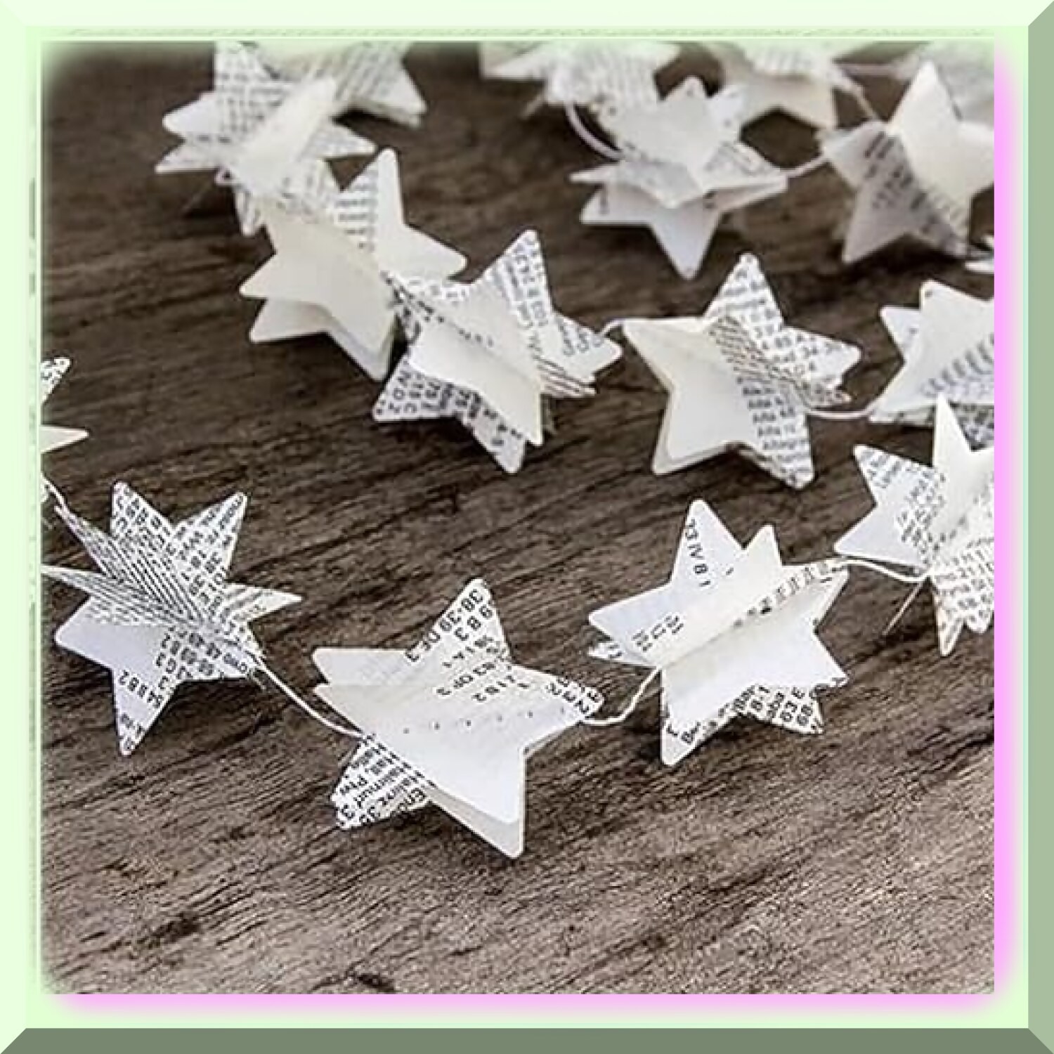 White Star Garland for Party and Wedding Decor