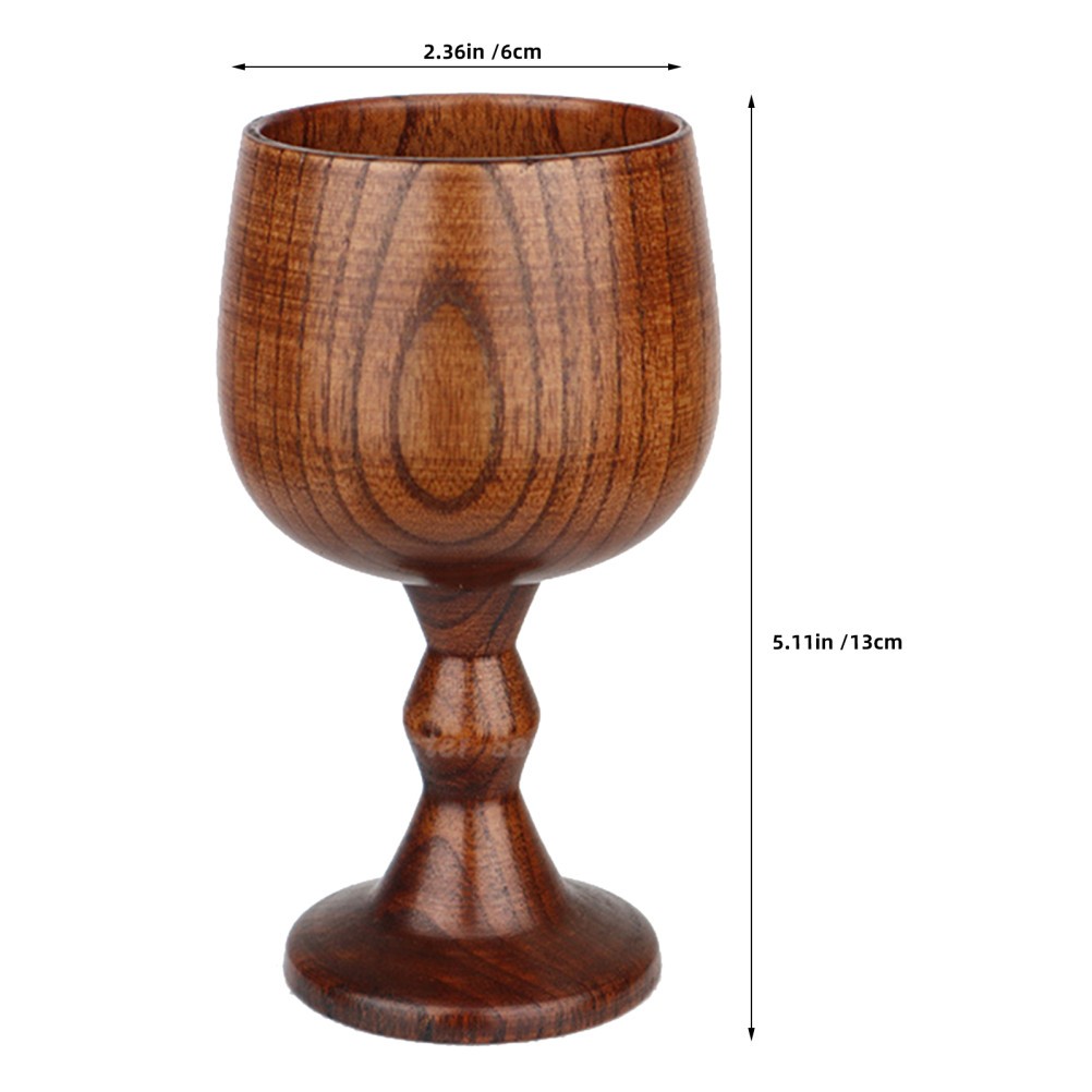 2 Pcs Wine Glasses Wood Goblet Mixed Drinkware Cocktail Wooden Cup