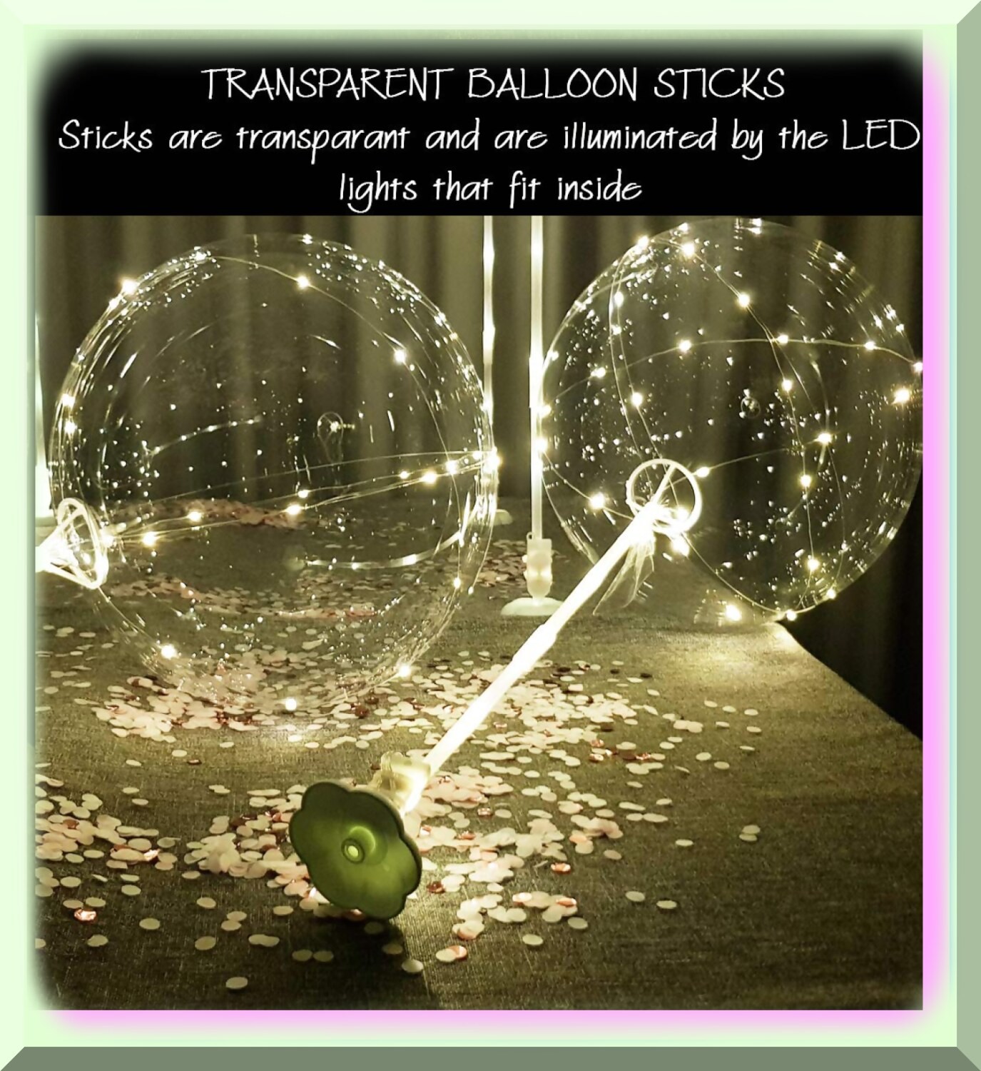 10-piece LED Balloon Holders for Tabletop Use