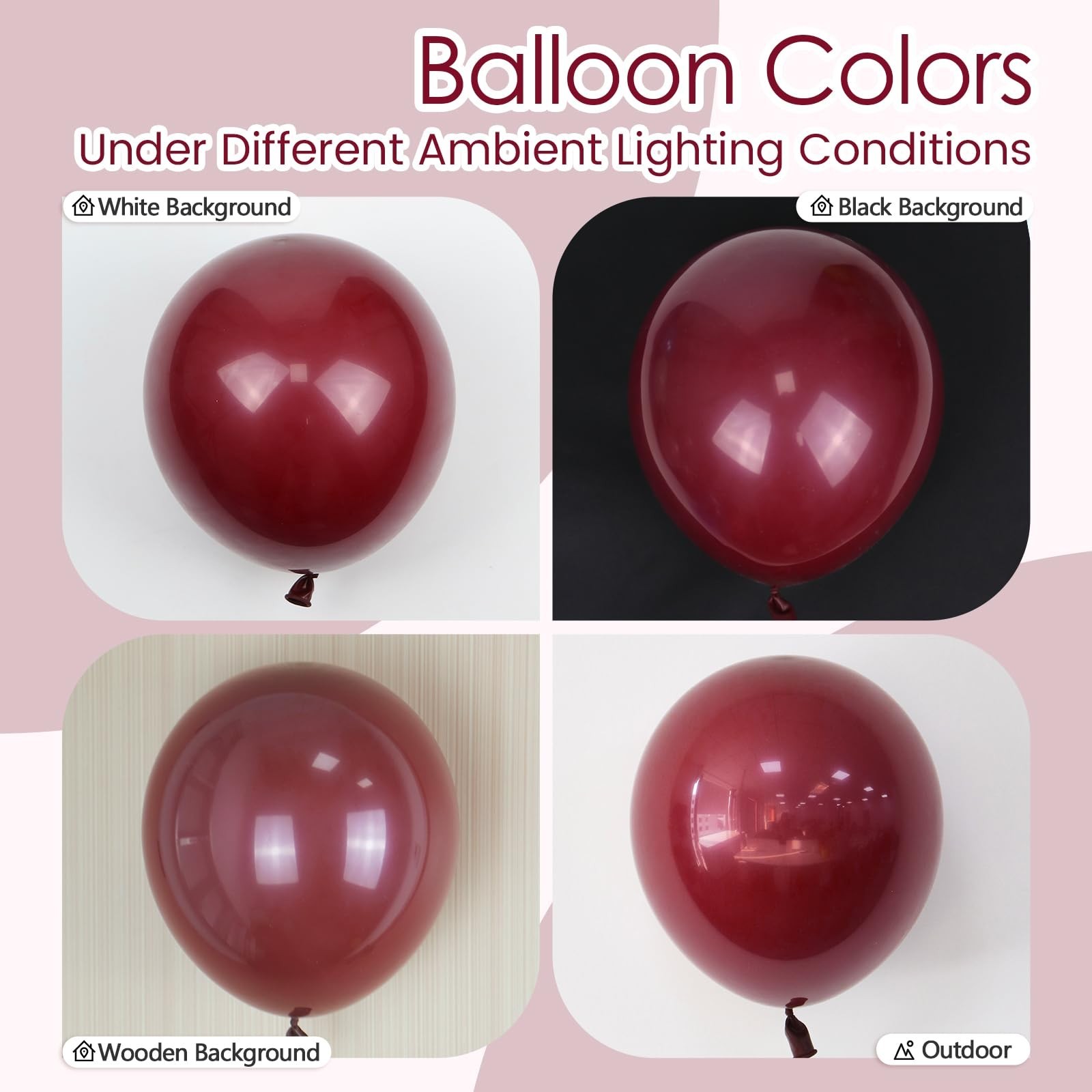 Burgundy Balloons 12 inch, Maroon Balloons 50pcs Party Balloons for Birthday …