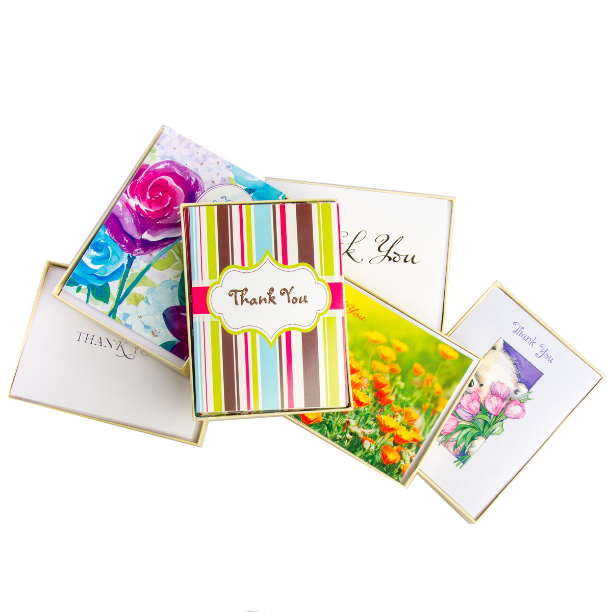 60ct Blank Thank You Gift Cards & Envelopes By Designer Greetings Assorted Notes